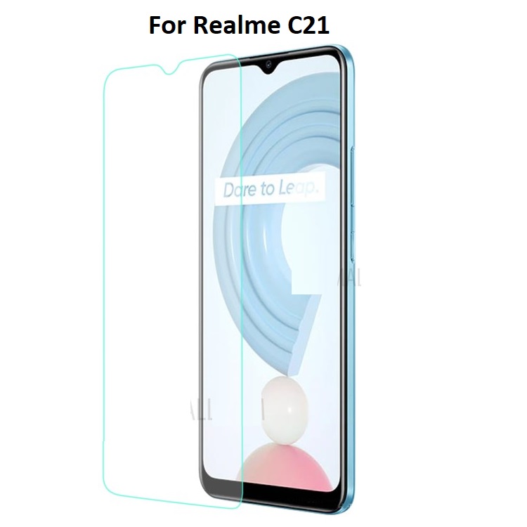 Kính cường lực Realme C21 / Realme C21Y (Trong Suốt, Không Full Màn)