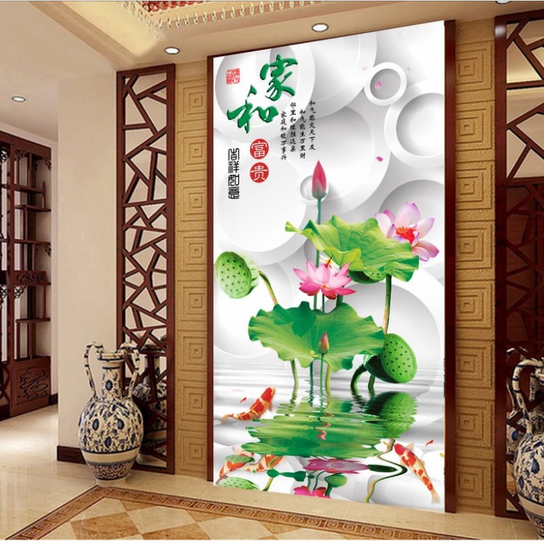 Tranh dán tường 3d khổ dọc tranh đứng trang trí nhà cửa phòng khách phòng ngủ chất liệu decal pp keo sẵn bóc dán PA