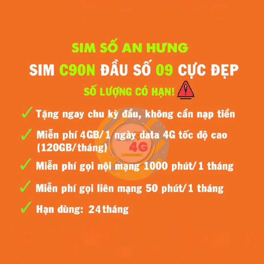 [HCM]Sim 4G Mobifone C90N
