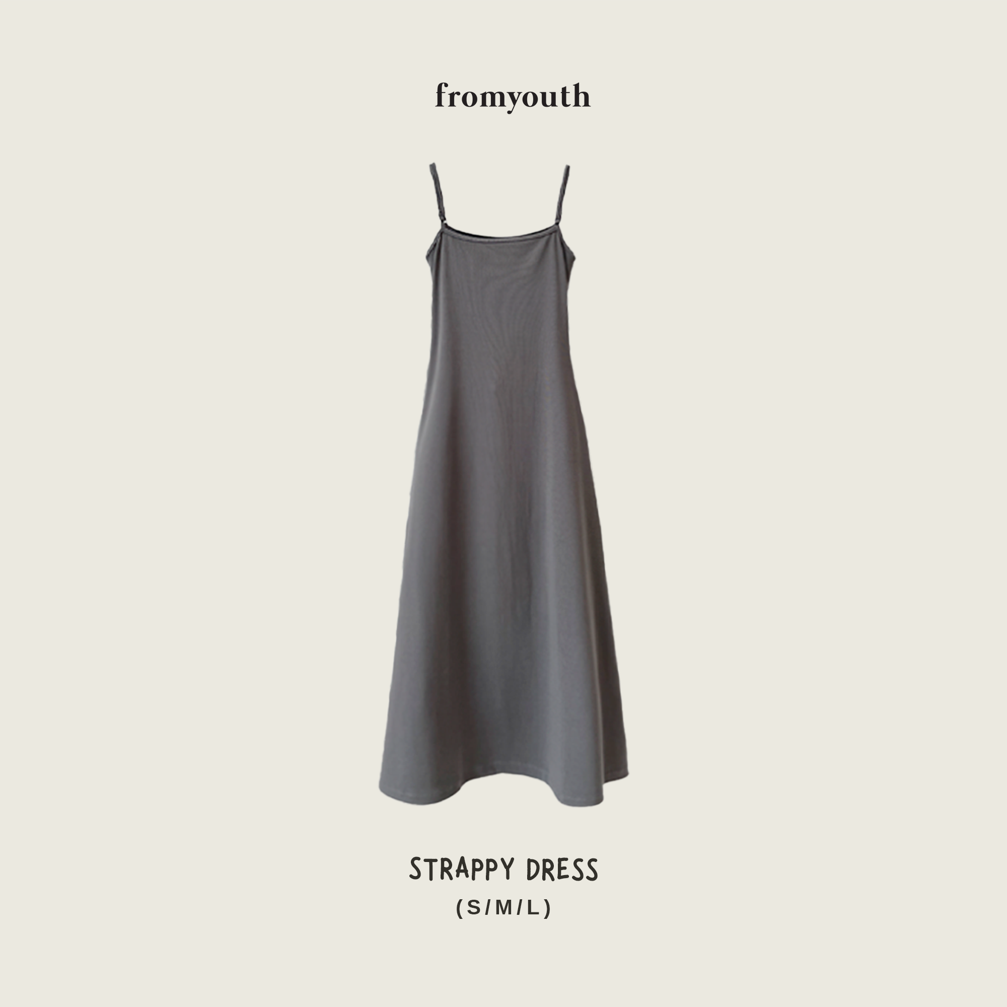 Váy hai dây tăm hàn dáng dài NAKEDbyV - Strappy Dress