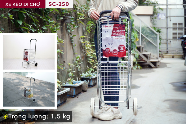 Xe đẩy, Xe kéo đi chợ đa năng FUJIHOME SC-250
