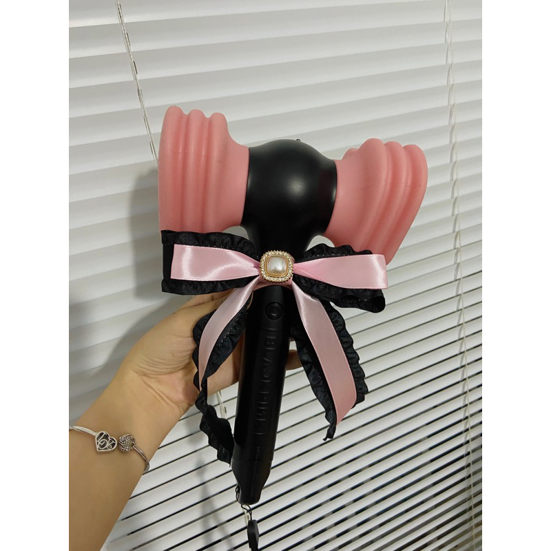 Nơ gắn lightstick kpop đính đá, phụ kiện trang trí lightstick handmade BOT DORIS