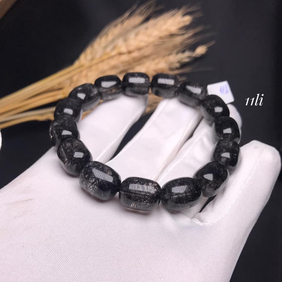 Vòng tay lu thống thạch anh tóc đen thiên nhiên
