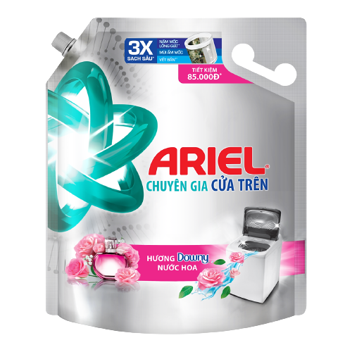 Nước giặt Ariel hương downy túi 1.8kg hương Downy nước hoa thơm lâu - nước giặt Airel Matic chuyên gia dành cho máy giặt cửa trên
