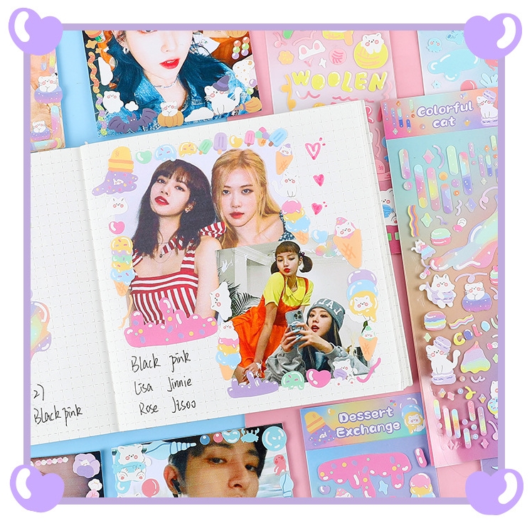 Sticker hình dán Cute candy trang trí toploader và sổ tay | BST123
