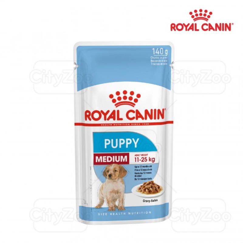 10x140g Thức ăn pate cho chó  con ROYAL CANIN MEDIUM PUPPY