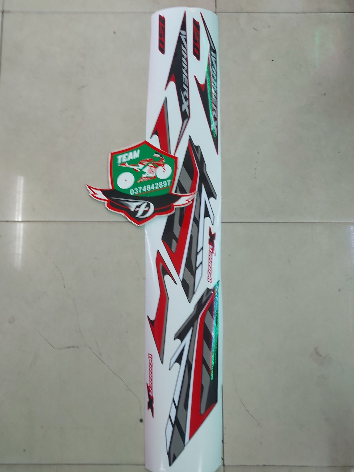 [HCM]Tem xe winnerX  tem rời cao cấp dán xe đỏ  đỏ đen