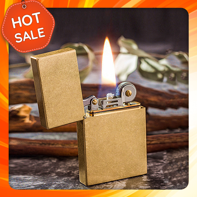Bật lửa xăng đá Zorro Z536 bằng đồng nguyên khối - Hộp quẹt xăng đá - Hộp quẹt bằng đồng (KHÔNG CHỨA XĂNG GAS)