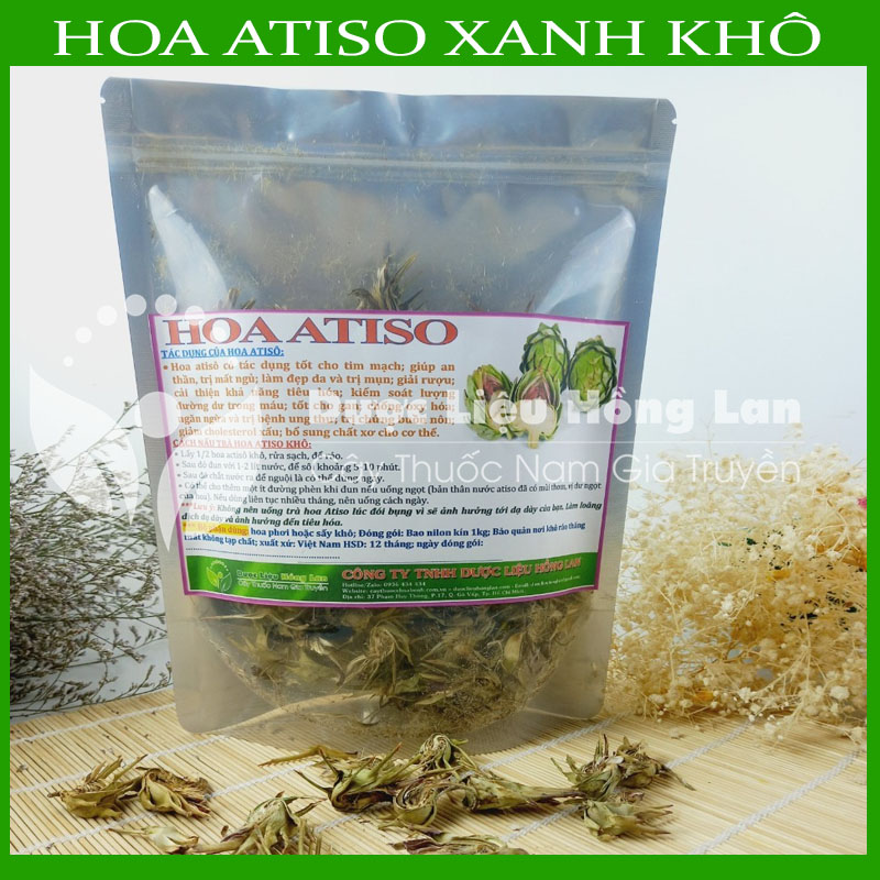 Hoa atiso xanh khô loại 1 đóng gói 1kg - công ty dược liệu hồng lan