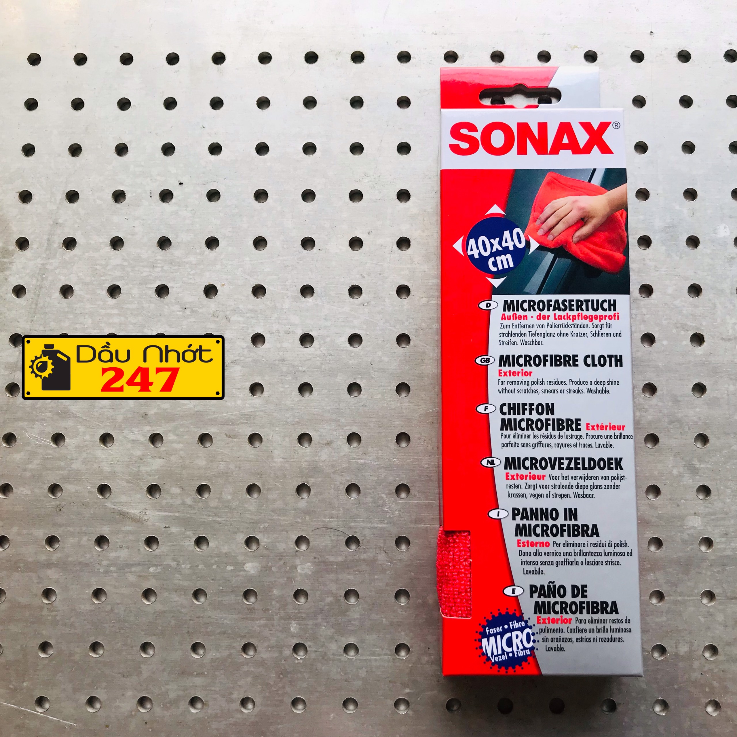 Khăn lau xe siêu sợi Sonax Microfibre Cloth (40cm x 40cm)