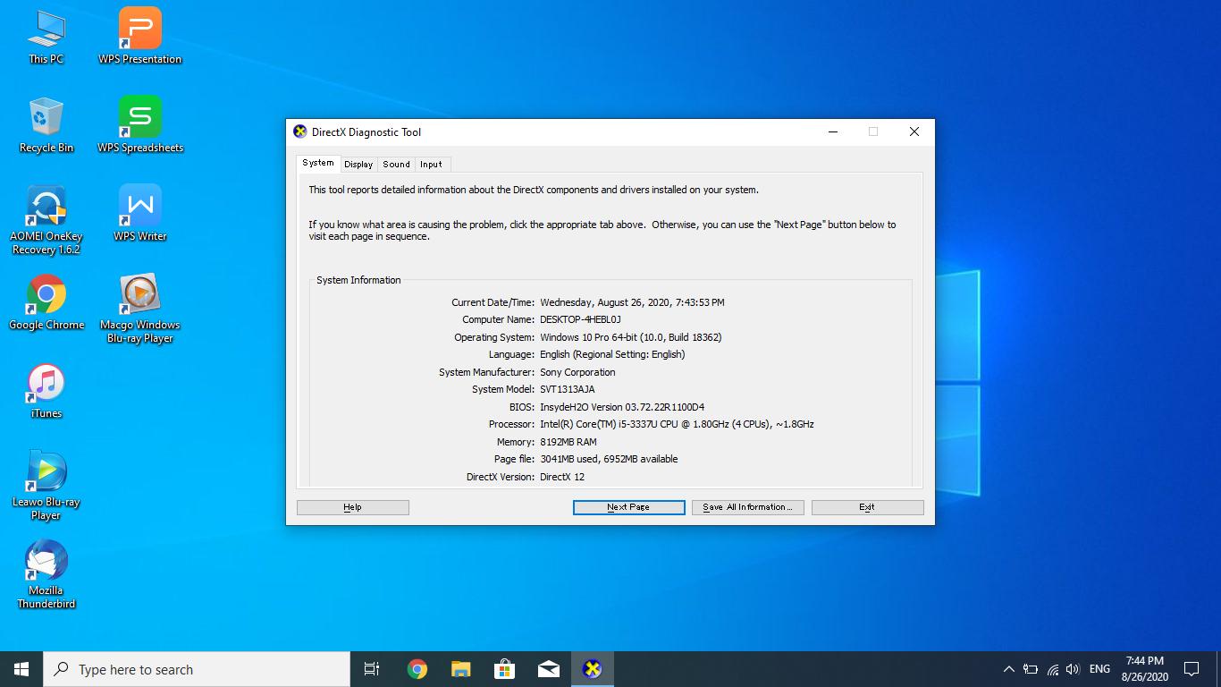 laptop Sony Vaio SVT1313S1E
