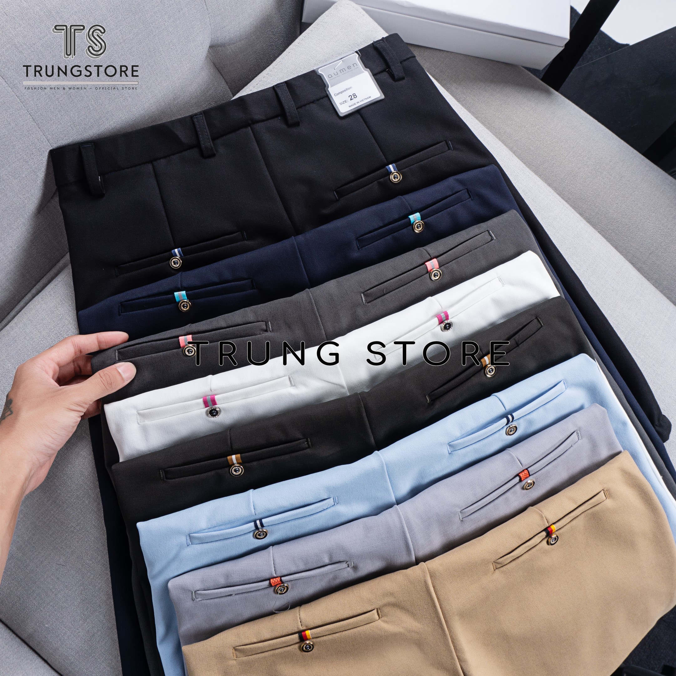 [FORM ÔM] QUẦN SHORT ÂU CO GIÃN VẢI COTTON 2  CHIỀU ĐỦ MÀU