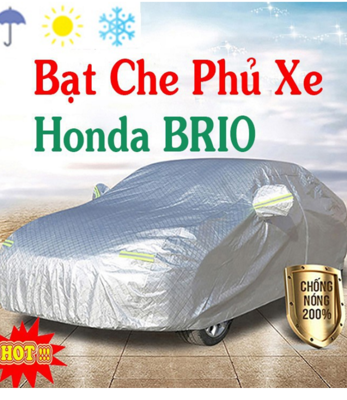 Bạt phủ ô tô #Honda Brio CAO CẤP Cách Nhiệt( hàng cao cấp)