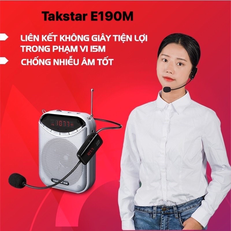 Micro trợ giảng kèm loa Takstar E190M không dây và có dây