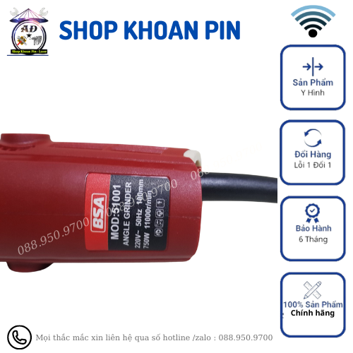 Máy mài cầm tay BSA 750w