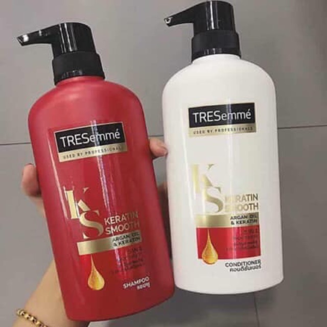 Combo 2 Chai Dầu Gội Xả Tresemme Karetin Smooth 450ml Thái Lan