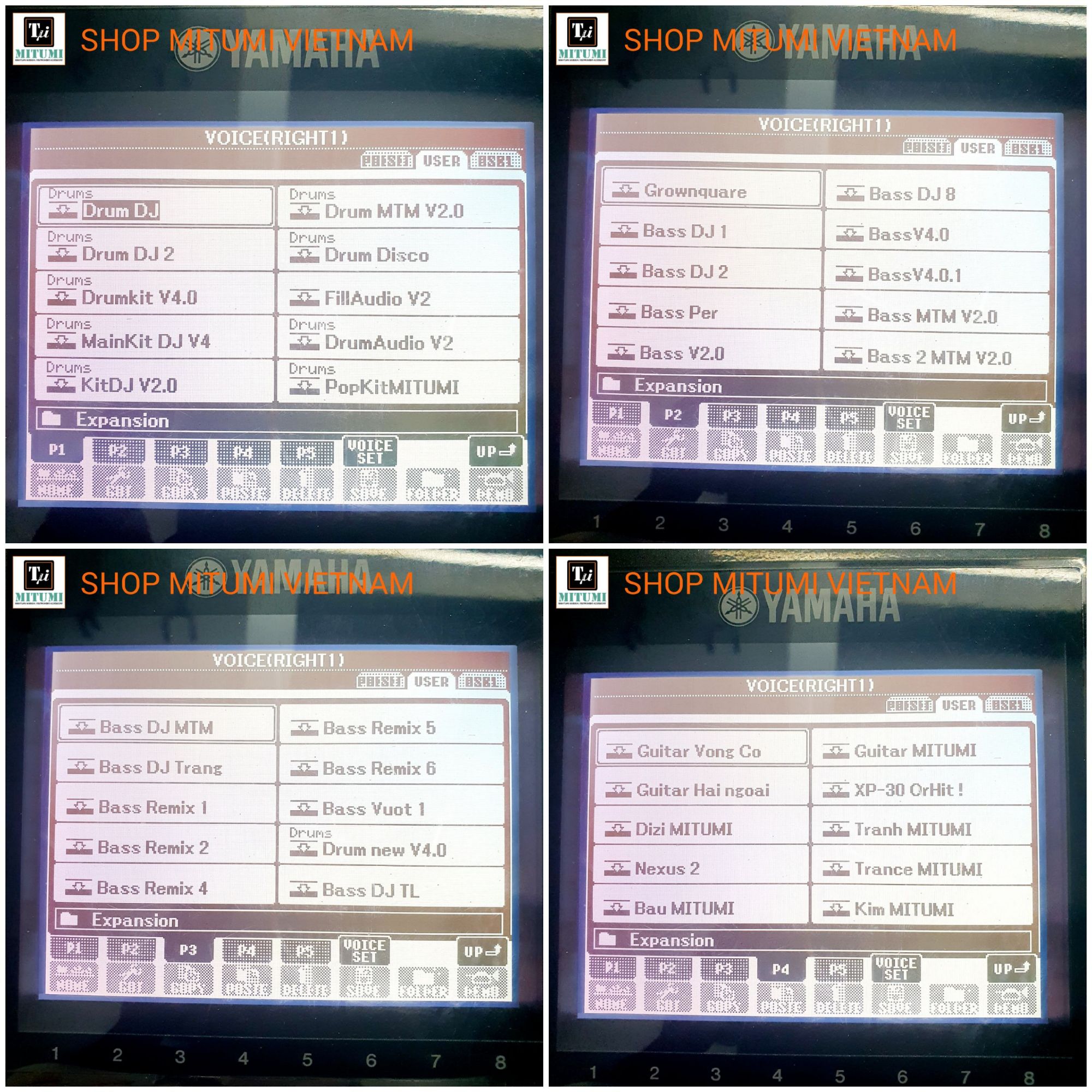 Dữ liệu Sampler cho đàn Ogran Yamaha Psr- A2000/S750/S950