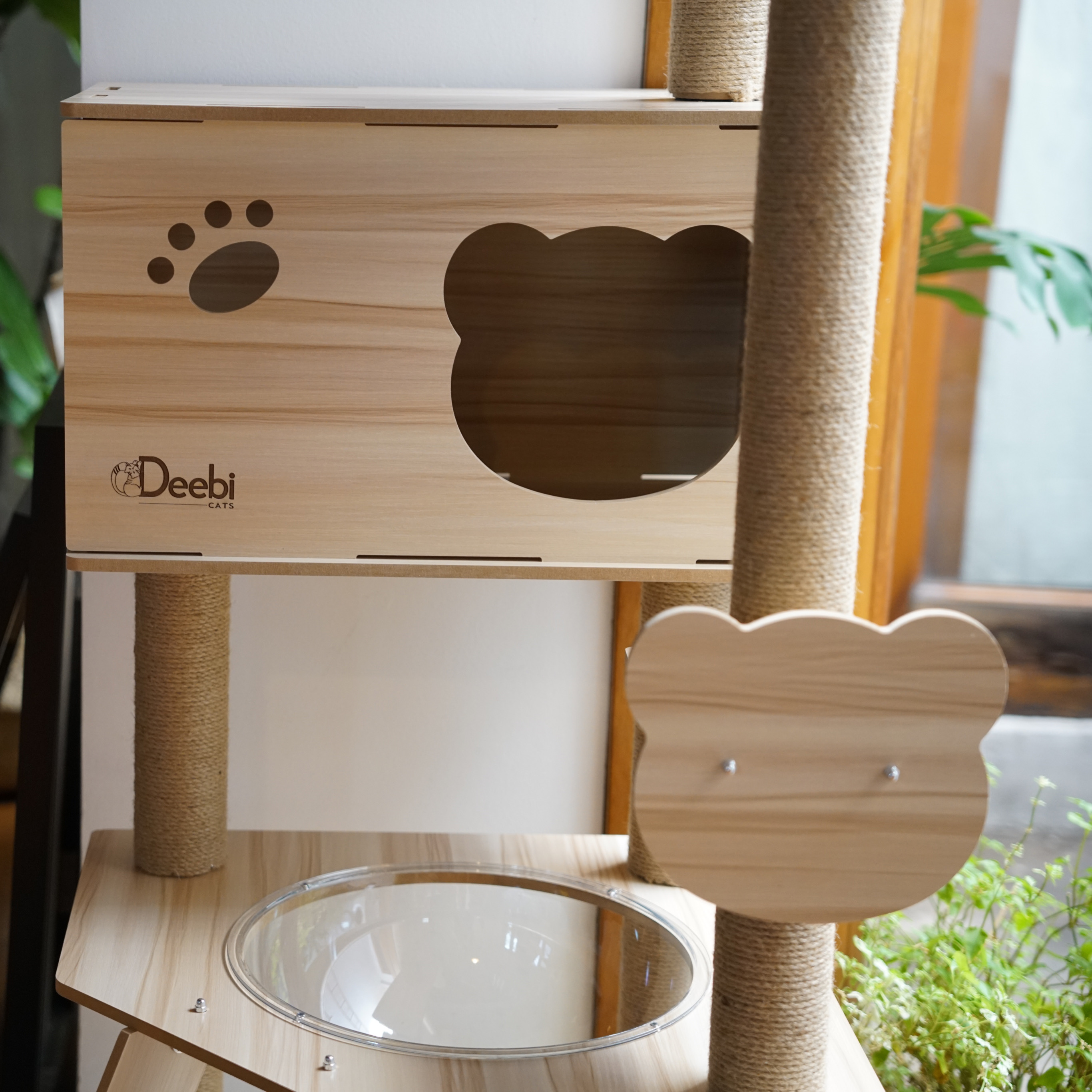 Cattree nhà gỗ nhà cây cào móng cho mèo