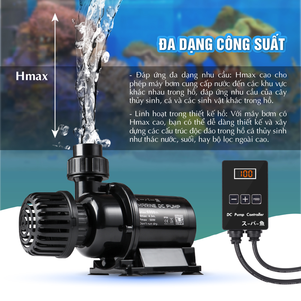 Máy Bơm Bể Cá Marine DC Pump ( DC1500 - DC 9000 )