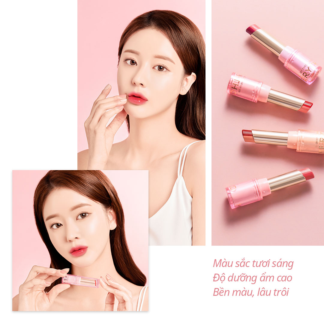 [MERYTHOD] Son bóng 2 tone màu Glossy Twotone Lipstick 3g