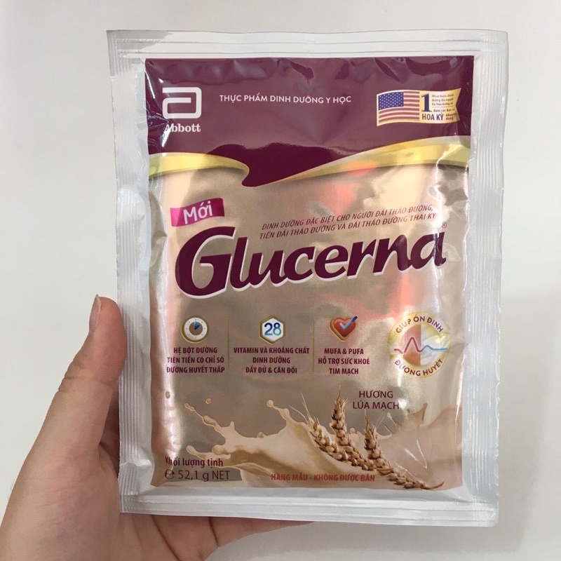 Combo 50 gói sữa Glucerna hướng lúa mạch và vani 52.1g x 50 (date 2024)