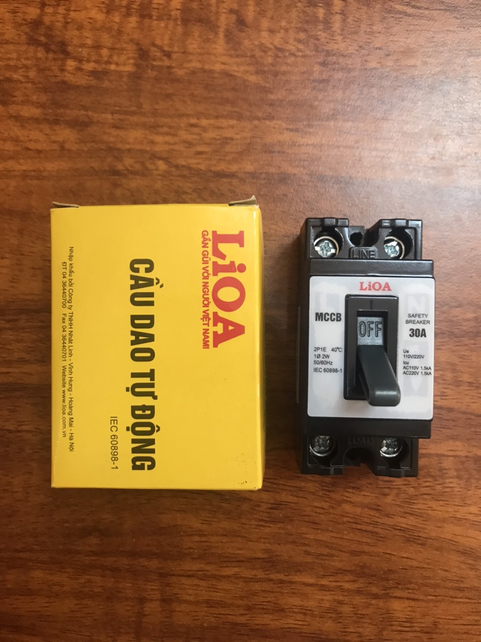 Cầu Dao tự động an toàn (át hộp) 30A Lioa