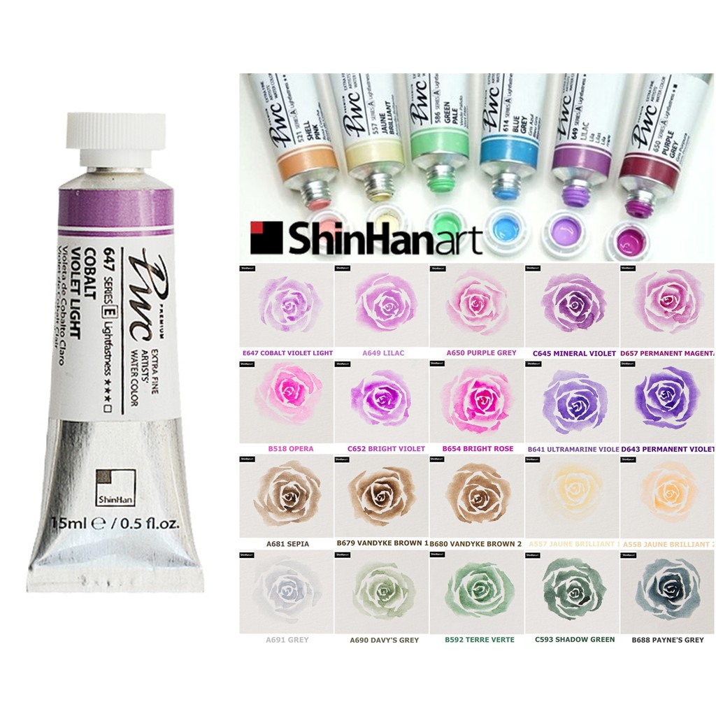 (B5)Màu nước ShinHan PWC Extra Fine - tuýp lẻ - 15ml