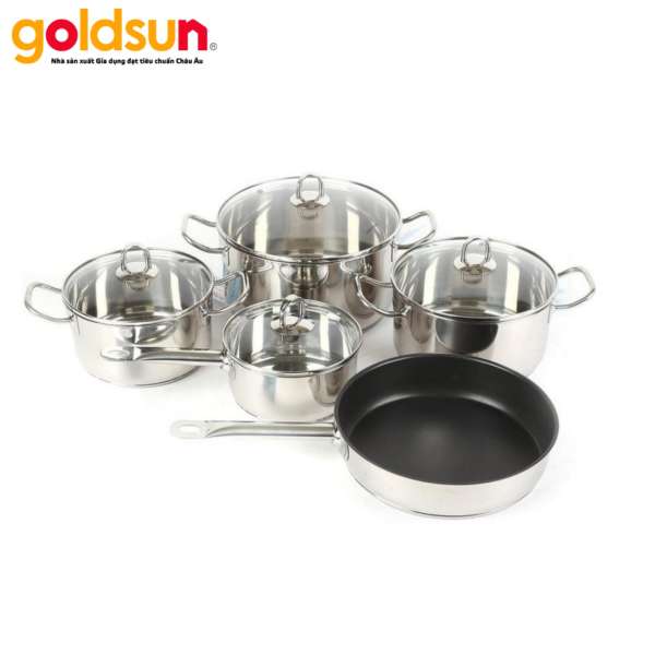 Bộ 4 nồi- chảo inox cao câp dùng được từ GOLDSUN GH20-5309SG