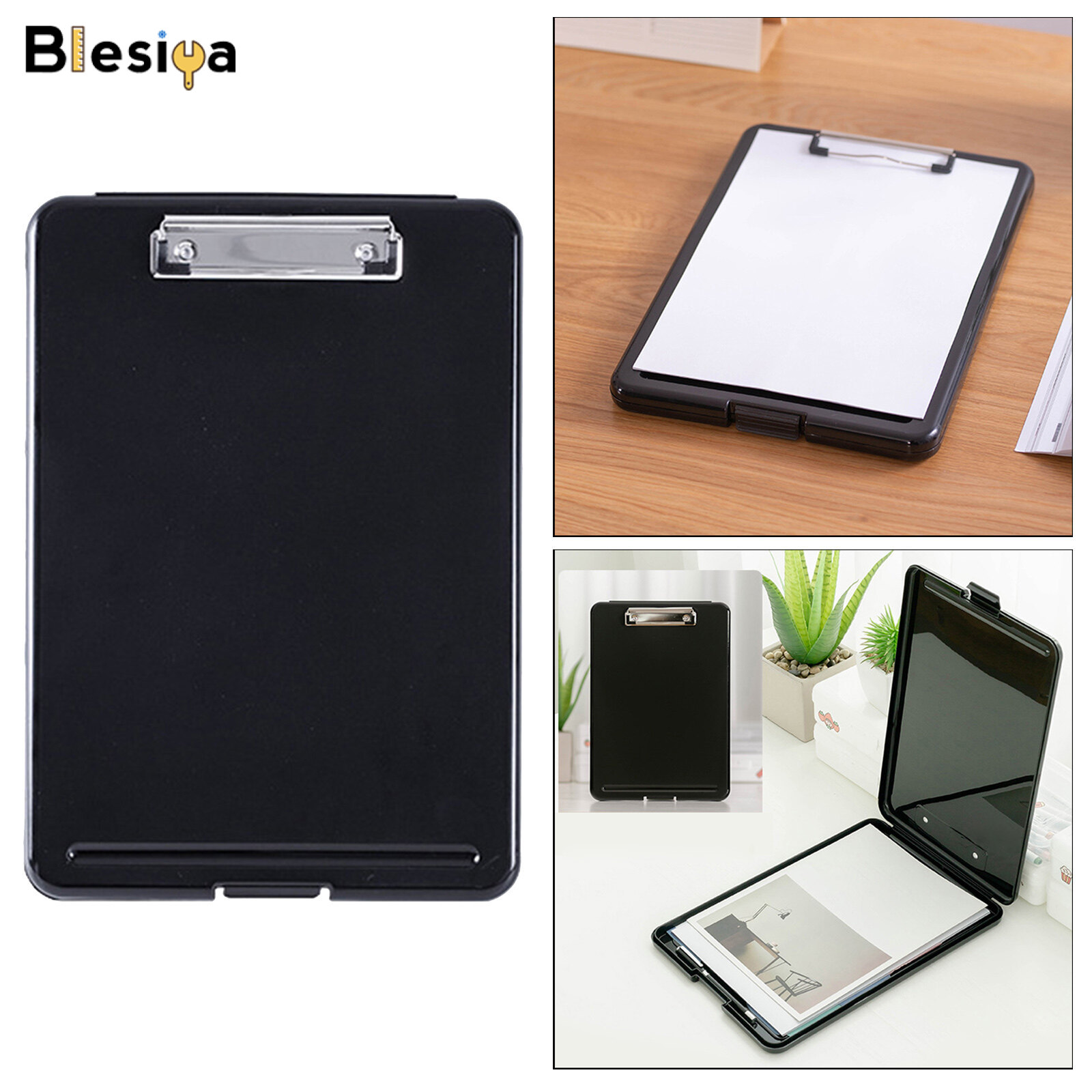 Blesiya Plastic A4 File Box Document Folder Writing Pad Box Organizer Supply
