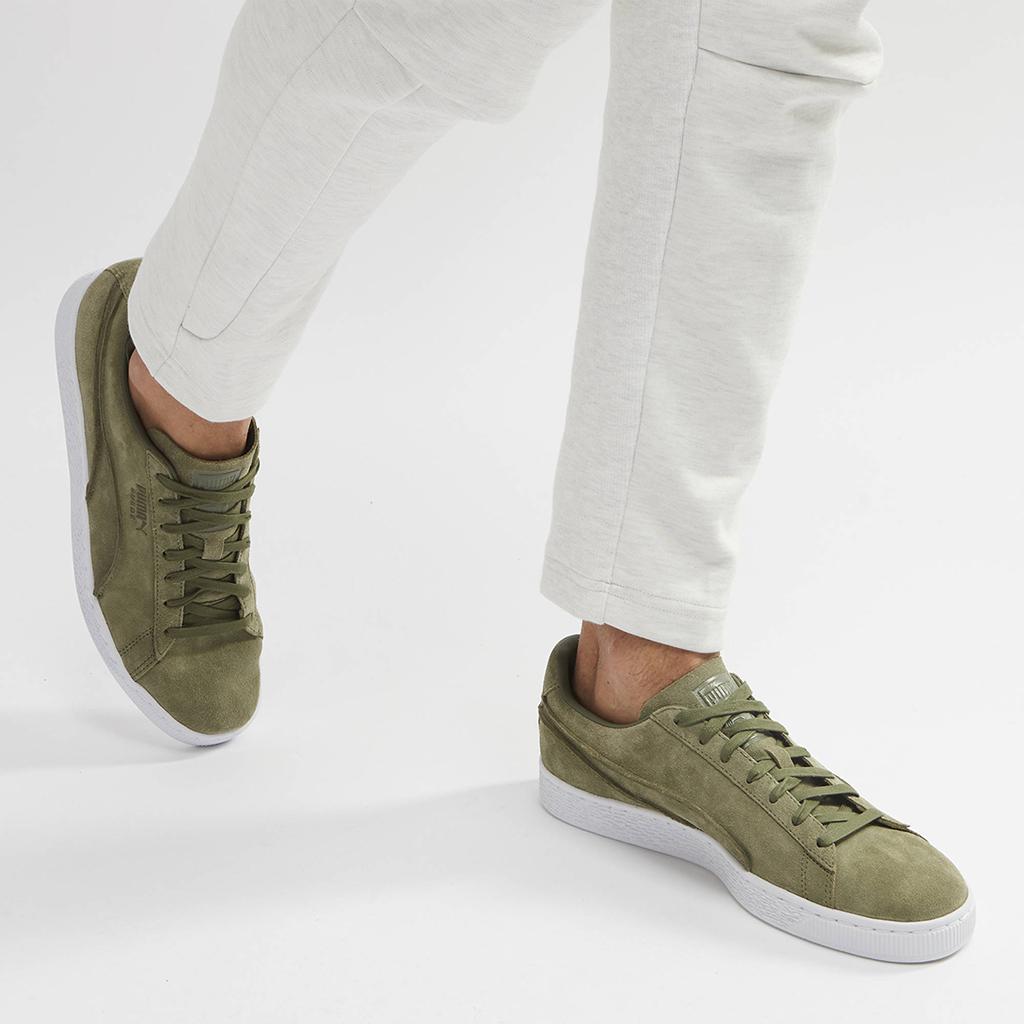 [FreeshipMAX] Giày PUMA Suede Classic Exposed Seams (Xanh Ô liu)