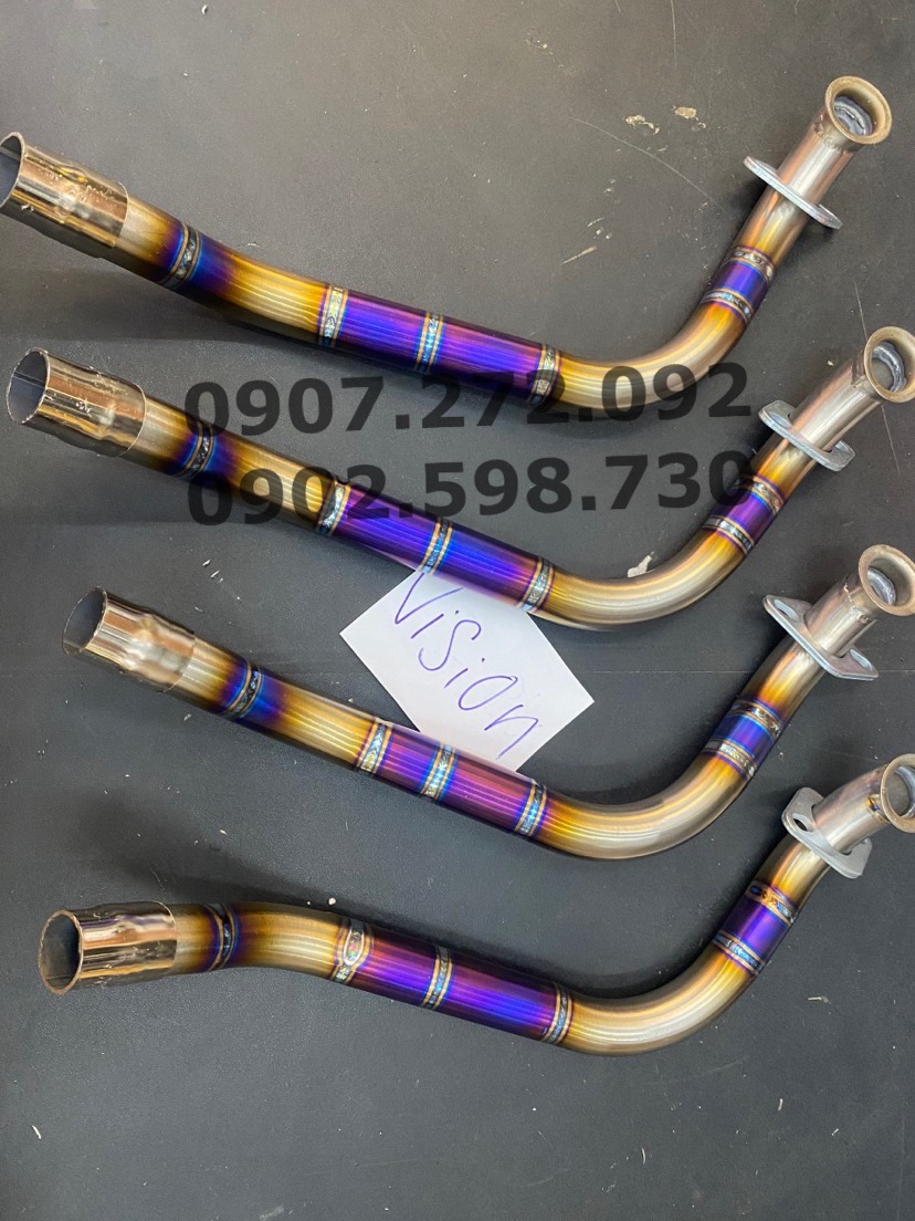 [HCM]Cổ pô titan xịn gắn pô zin cho VISION CŨ-SCOOPY