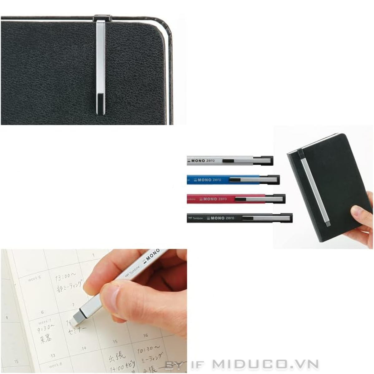Bút Tẩy Tombow Mono zero mẫu mới thân tròn (đầu dẹp)
