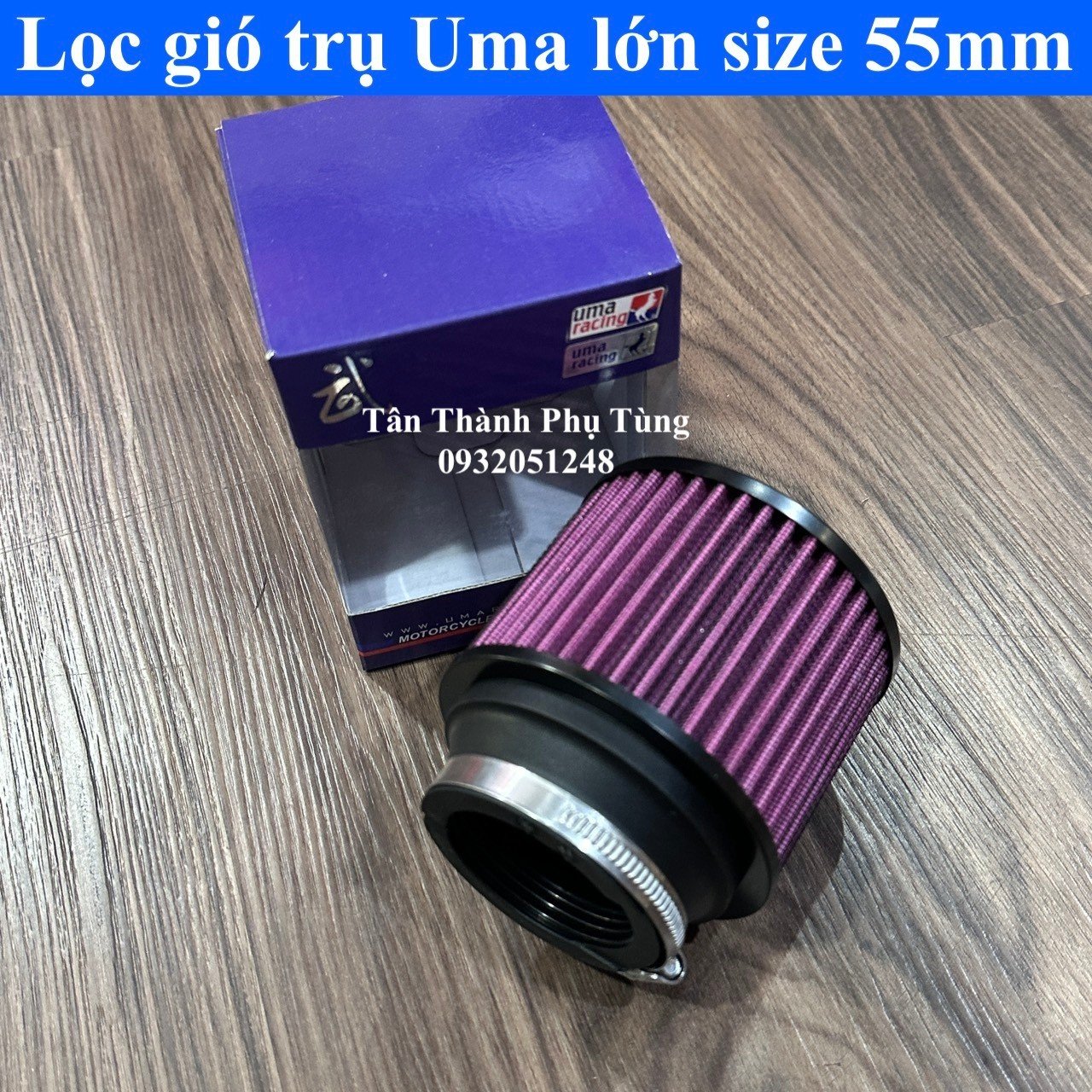 Lọc gió Uma trụ lớn 55mm chính hãng phụkiệnxemáy