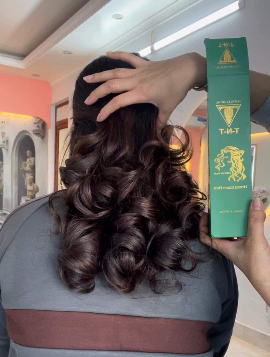 Thuố kích xoăn TNT, kích xoăn tóc Hydro Curly Hair , thuố làm xoăn tóc đơn giản, 350ML