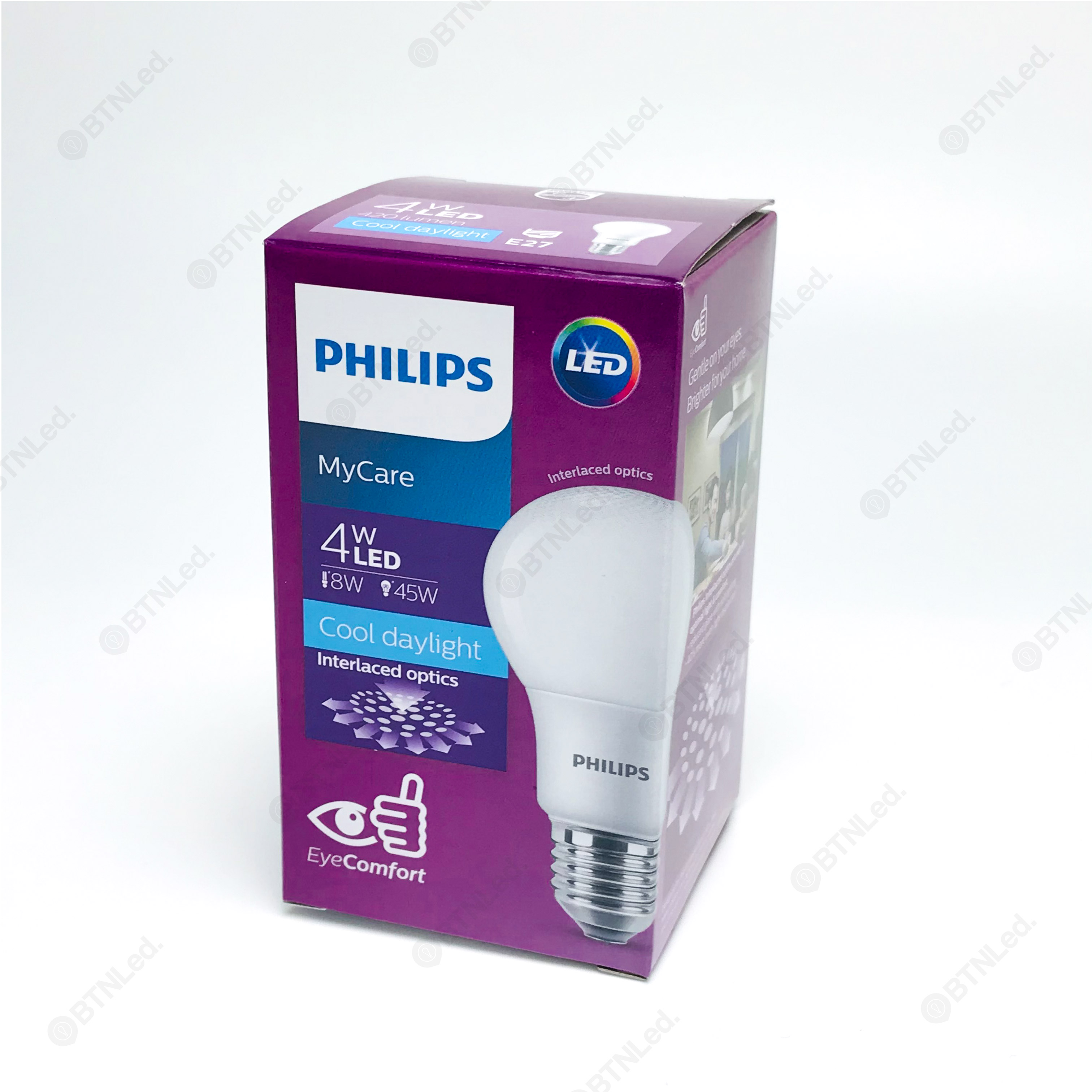 Đèn LED bulb Philips MYCARE E27 A60 (4W / 6W / 8W / 10W / 12W) - Bảo hành 24 tháng
