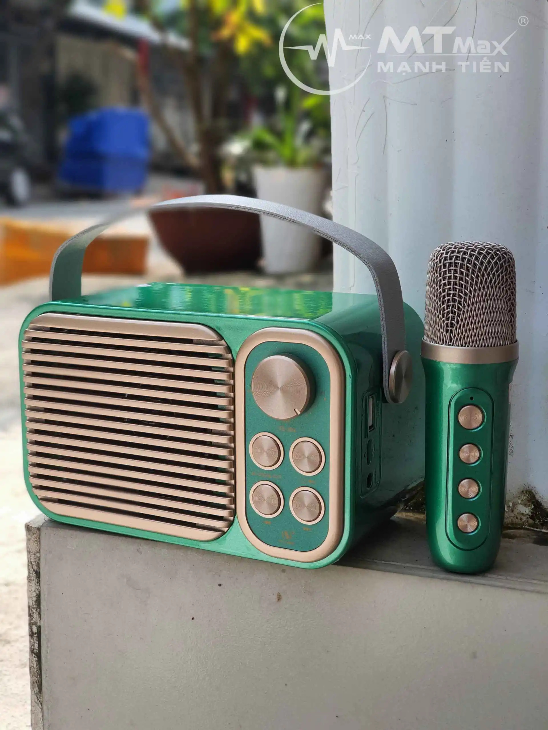 Loa bluetooth karaoke mini YS 103 104 Kèm 1 Mic thiết  kế nhỏ gọn xinh xắn âm thanh hay trầm ấm pin trâu tiện lợi đủ kết nối