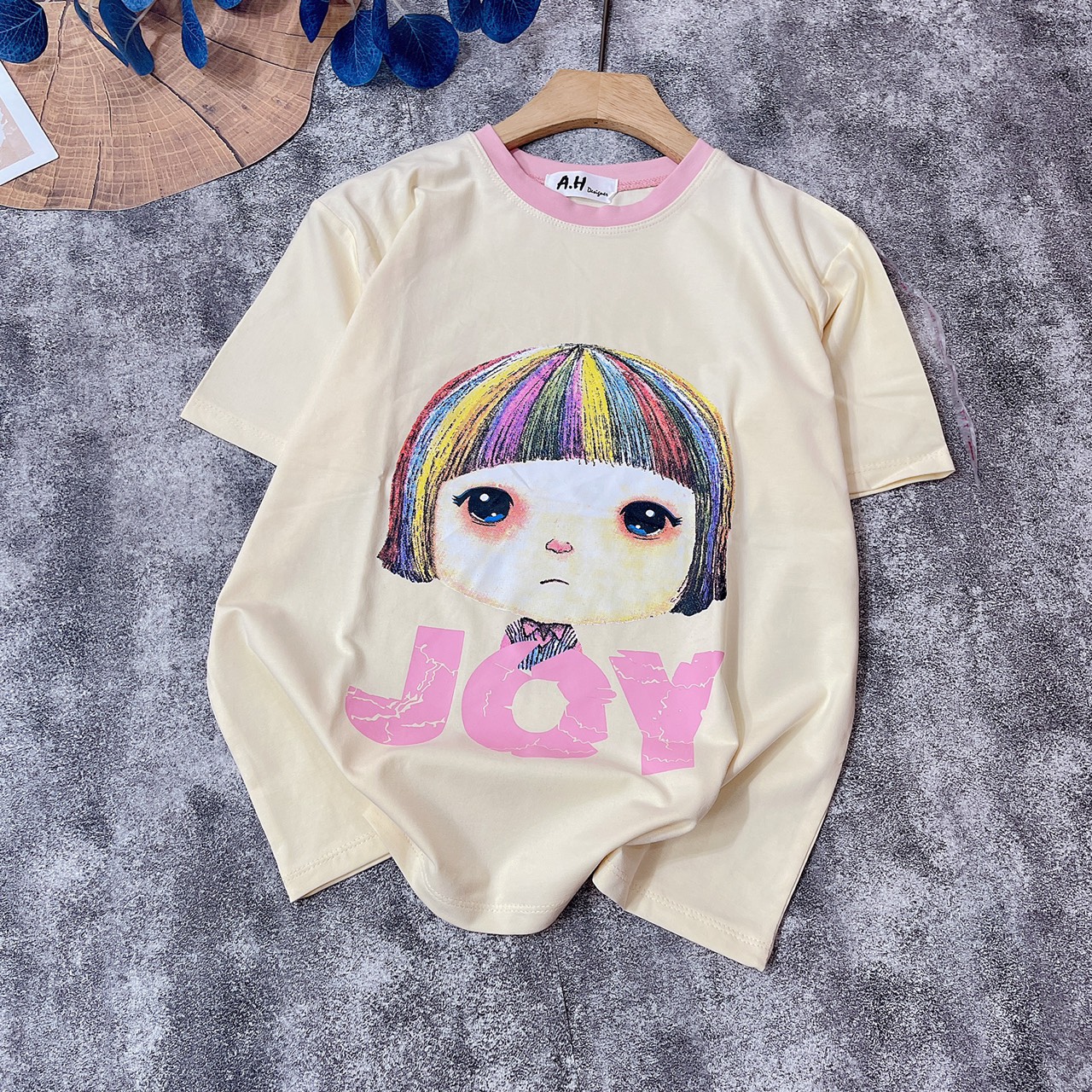 Áo thun cotton Thái dáng vừa