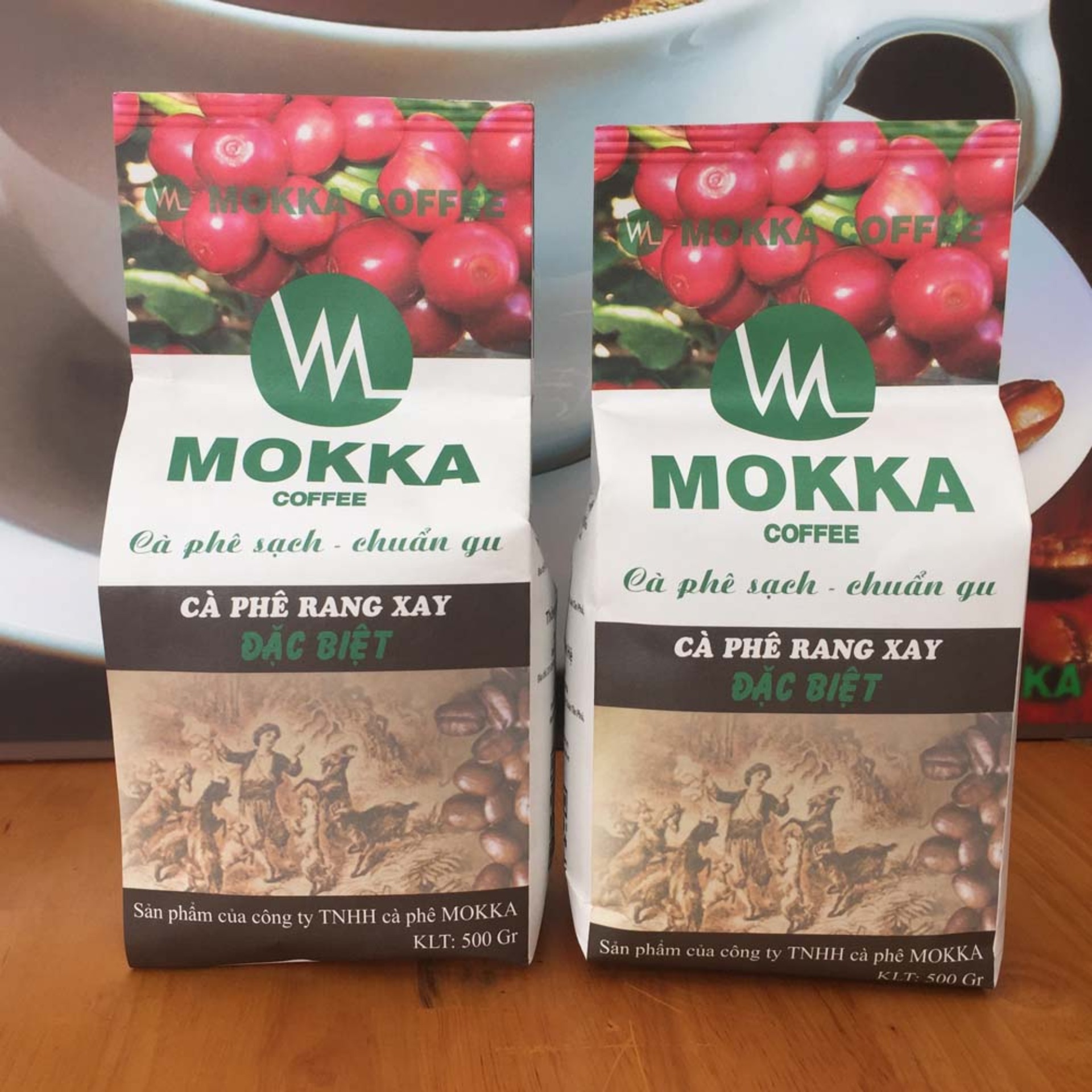 1Kg ( 2 Gói) Cà phê rang xay MOKKA đặc biệt