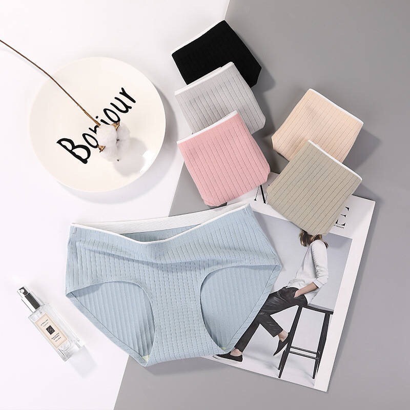 Combo 5 quần lót cotton gân tăm không đường may kháng khuẩn mẫu đẹp