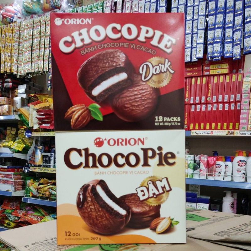Bánh Chocopie Dark Orion vị Cacao hộp lớn 12 cái 360g