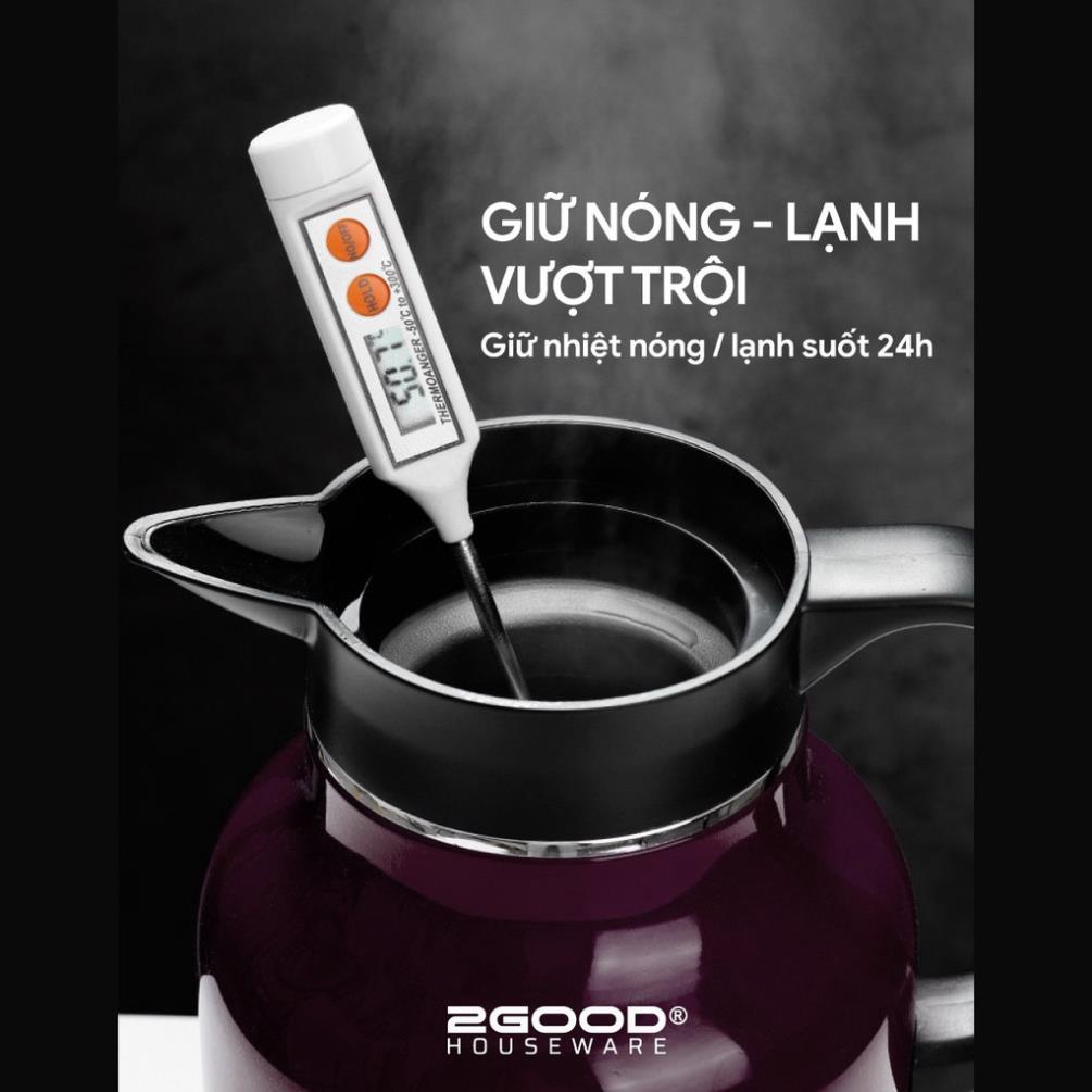 Phích Pha Trà, Bình Giữ Nhiệt, Bình Ủ 2GOOD FLASK B16 (1.8L) Giữ Nhiệt Nóng và Lạnh Suốt 24h