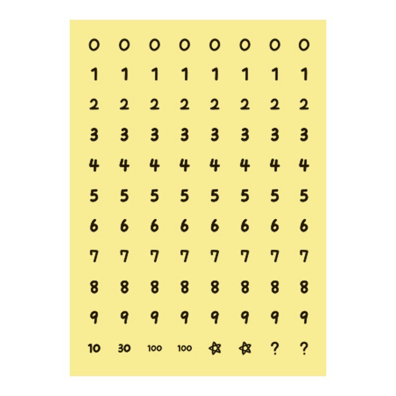 Tấm sticker in chữ cái chữ số thích hợp trang trí sổ tay/nhật ký ST38