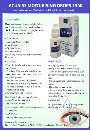 [Qùa 10k]Nước mắt nhân tạo - Acuaiss Eye Drop Bottle 15ml