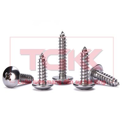 Vít bắt gỗ inox 201 chỏm cầu to M5 (Túi 10)