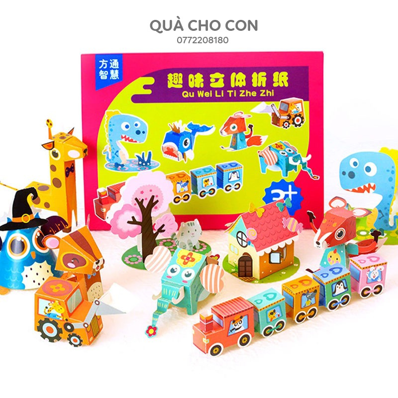 BỘ GẤP HÌNH 3D - ORIGAMI CHO BÉ