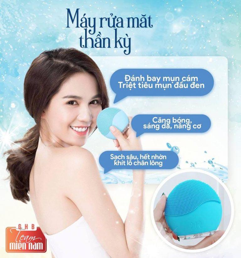 Máy rửa mặt, massage da mặt, làm sạch da silicon mini đa năng