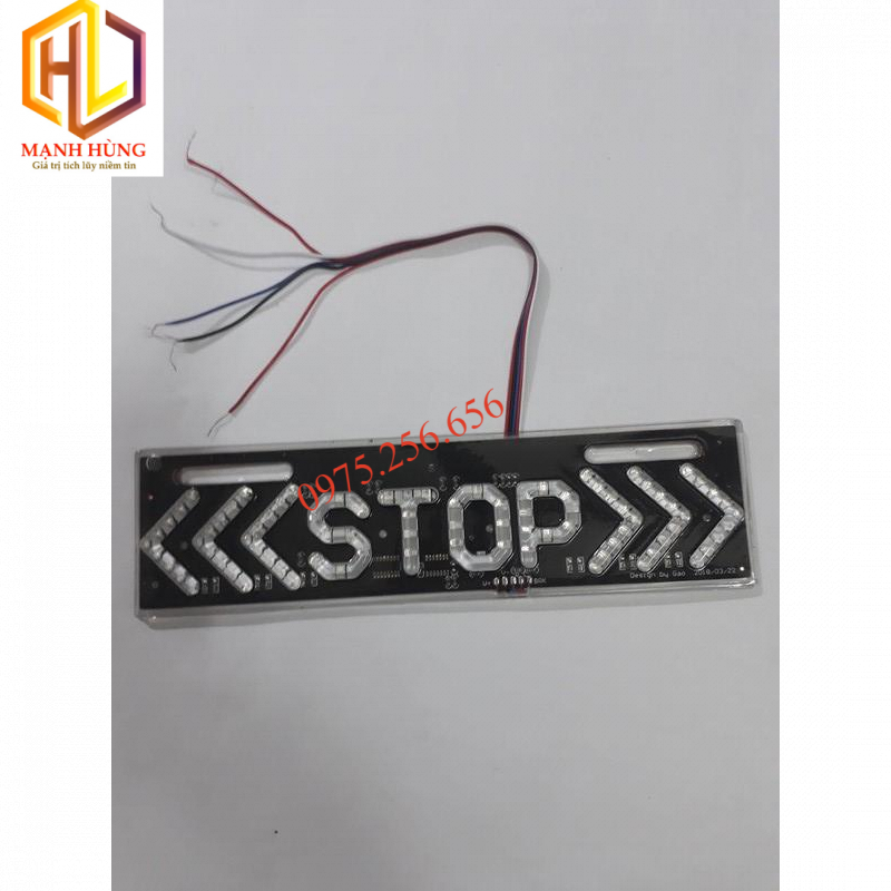 Đèn led stop ô tô xe máy stop cứng to đèn led mũi tên lớn có video