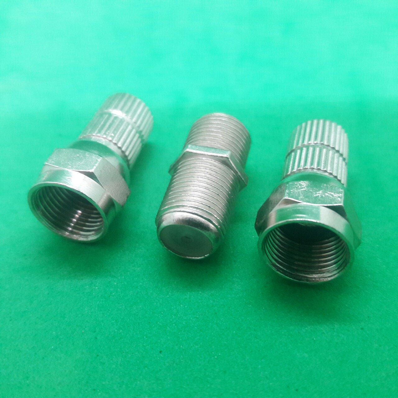 [Combo] đầu nối dây cáp TV ( 1 đầu nối + 2 đầu xoáy cáp ) loại tốt - Điện Việt