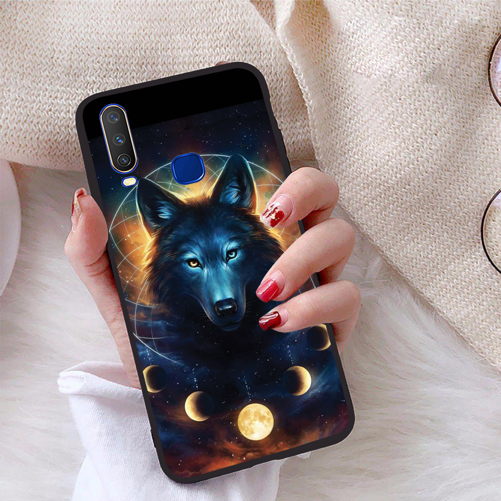 [HCM]Ốp lưng iCase dành cho Vivo U10 viền dẻo TPU BST Sói và ánh trăng
