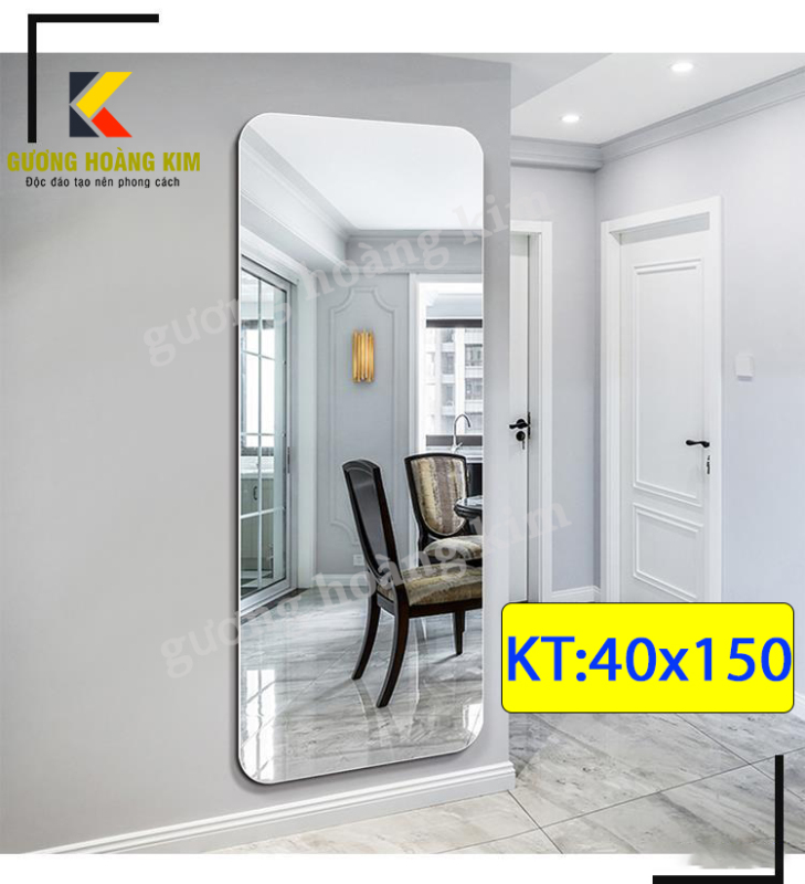Gương soi toàn thân cao cấp treo tường kích thước 40x150 cm - guonghoangkim - Mirror giá rẻ